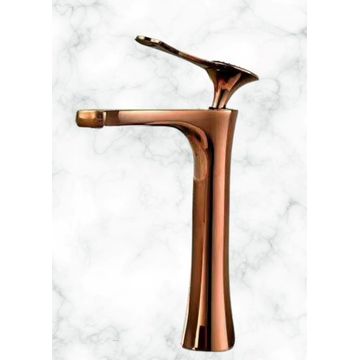 VINTAGE BASIN MIXER DIAMOND - BRASS HIGH RISE - ANTIQUE