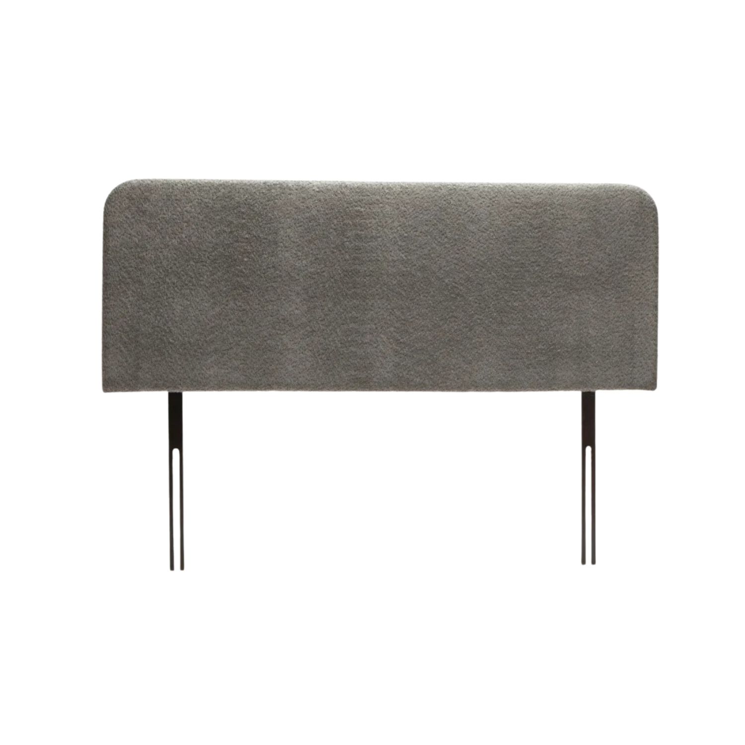 Grey Boucle Upholstered Bed Headboard - Single