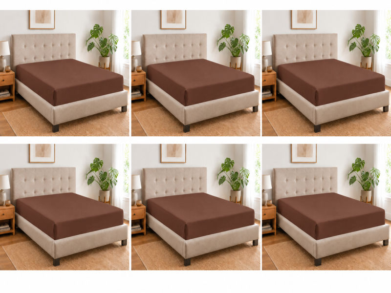 Everyday Collection Fitted Sheet - 90GSM -Tiramisu - Super King XL (6pc)