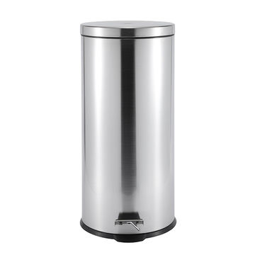 Casa Roma 30L Pedal Bin - Silver - Stainless Steel