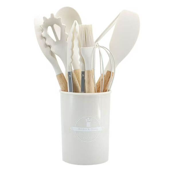 12Pcs Kitchen Utensil Set Cooking Tool Set - White