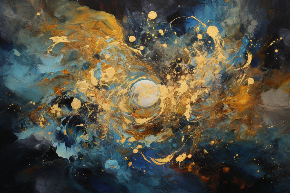 Canvas Wall Art - Celestial Dance Is Mesmerizing Abstract  - A1174 - [120 x 80 cm]