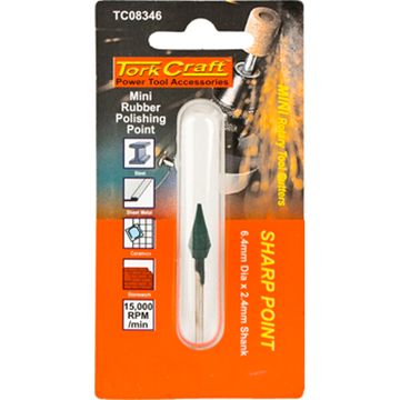 Mini Rubber Polishing Point 6.4Mm Sharp Point 2.4Mm Shank