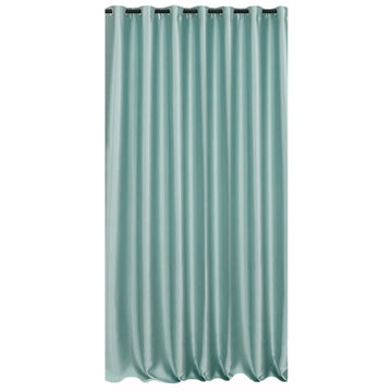 Matoc Readymade Curtain -100% Blackout -Shimmer Aqua -Eyelet -500cm W x 221cm H