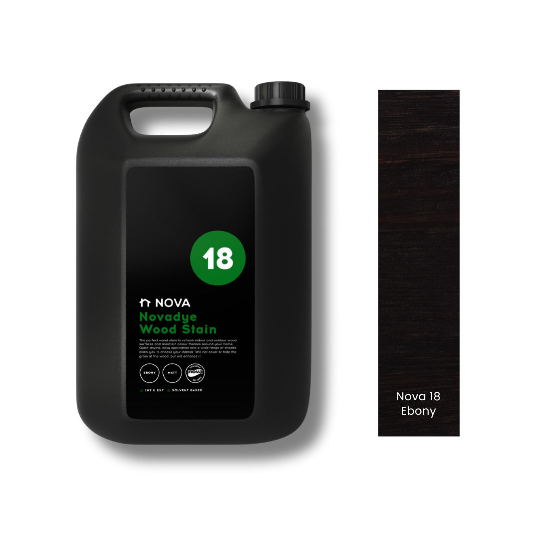 Nova 18 Novadye Woodstain - Ebony 5lt