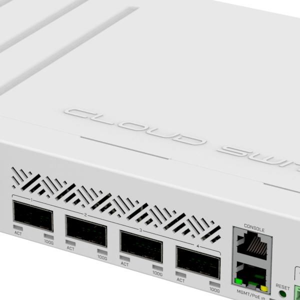 Mikrotik Crs504-4Xq-In, 4 X 100G Qsfp28, 1 X Rj45 Serial Console Port