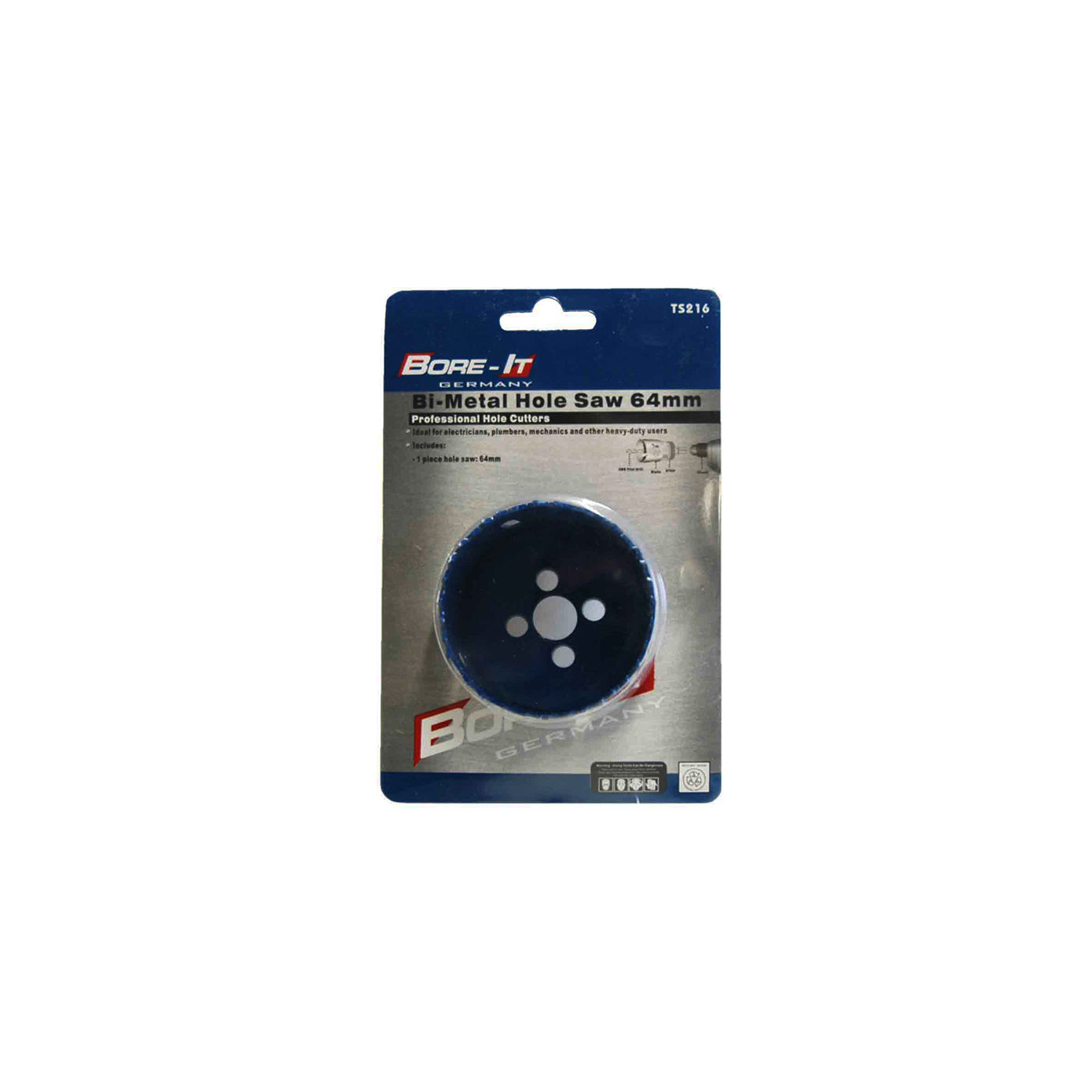 Bore-it - Hole Saw - Bi-metal - 64mm - 4 Pack