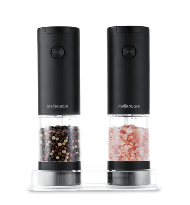 Mellerware Salt and Pepper Grinder Plastic  Battery Operated 