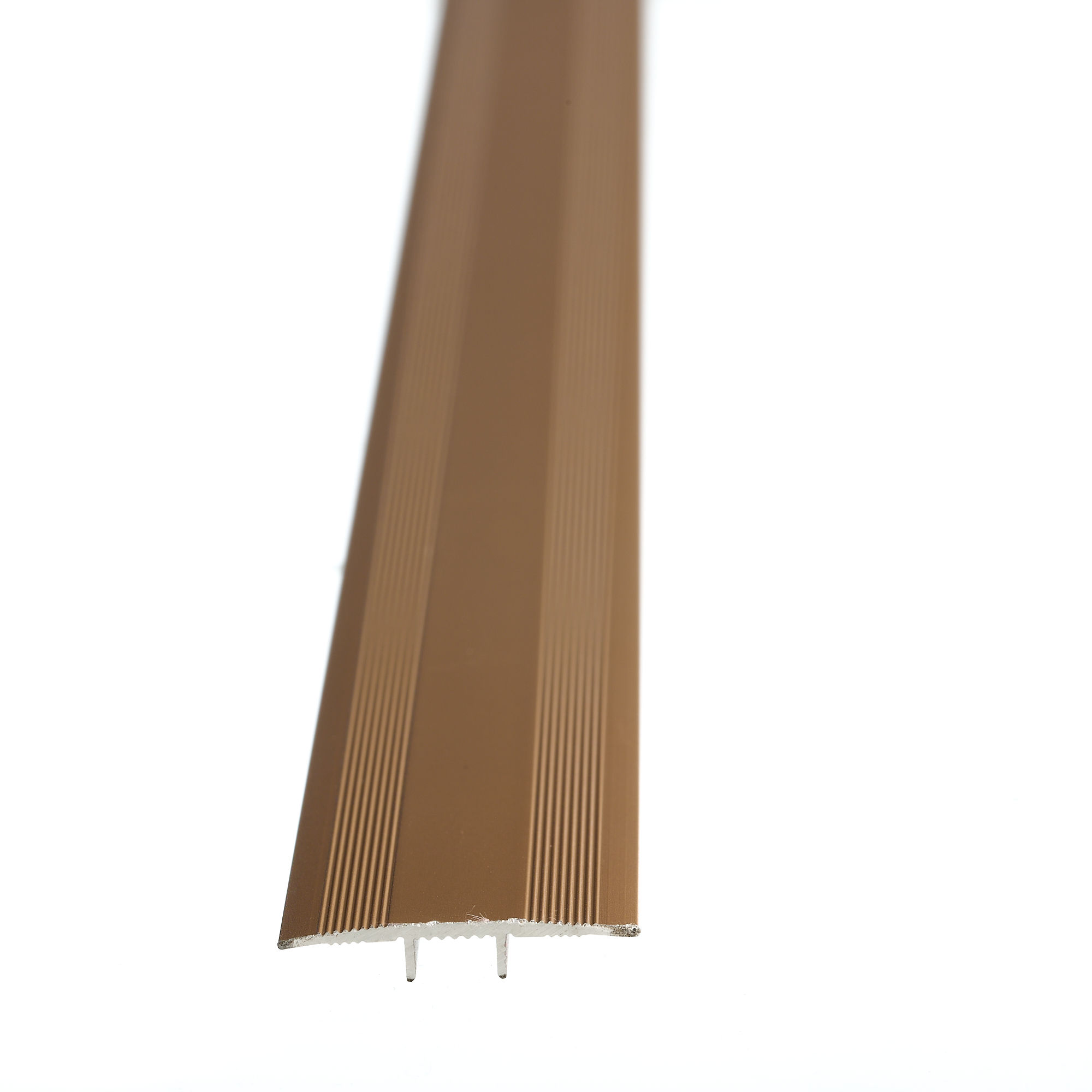 Aluminium T-Piece Door Strip LVT Light Bronze UnDrilled 2500 x 28 Aluminium Door Strip