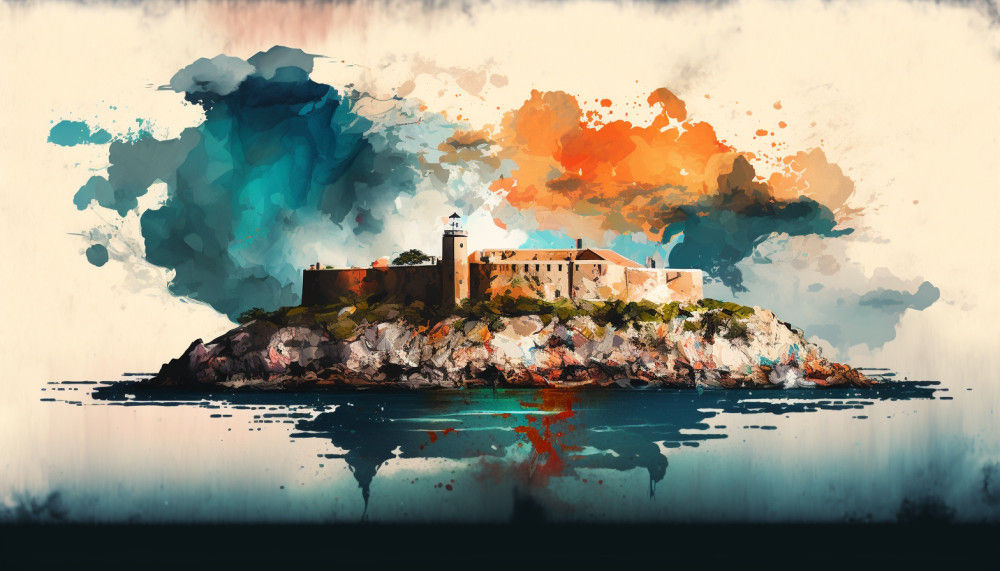 Canvas Wall Art - Canvas Wall Art – Roben Island Colorful Abstract - B1125 - [120 x 80 cm]