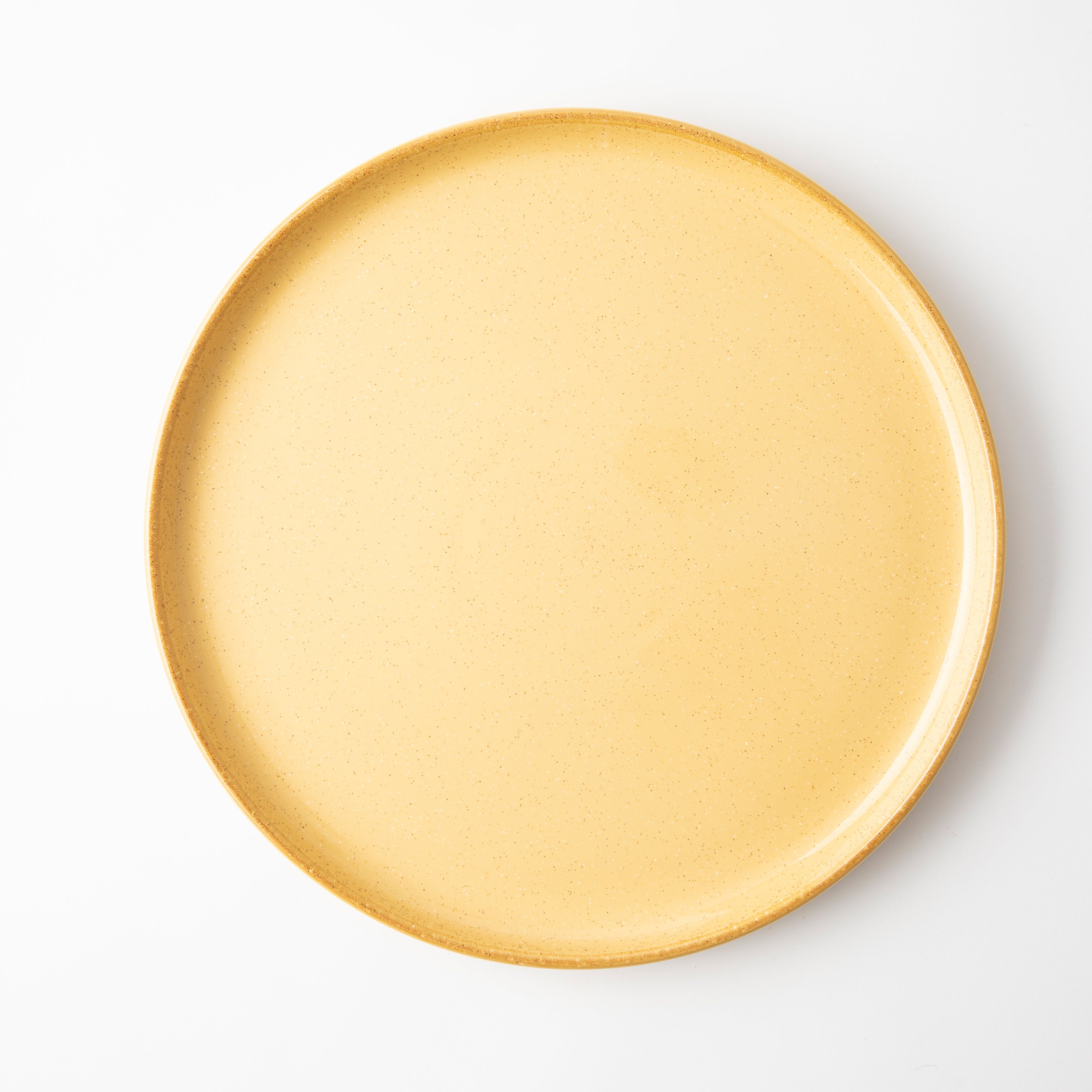 OMADA Flat Stackable Mustard Dinner Plate Set of 4