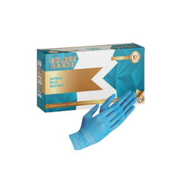 Golden Hands Blue Nitrile (100 per box) M
