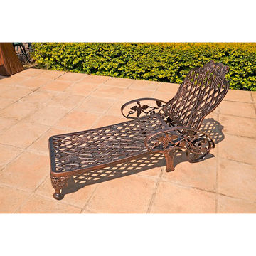 Ageless & Beautiful!  Cast Aluminium Pool Lounger / Pool Recliner / Sun Lounger - King Grape Design