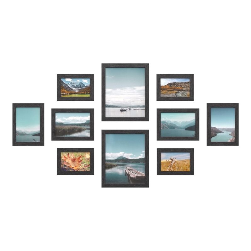 Songmics Set of 10 Picture Frames, Black