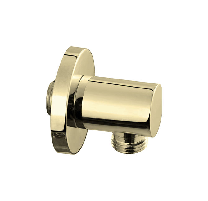 Devario Premio Shower Outlet Elbow Round Brass -Brushed Gold