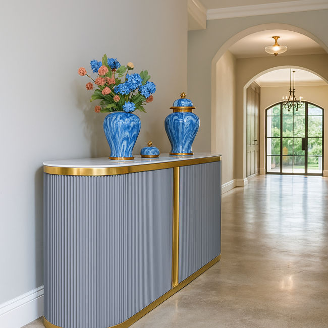 KC FURN Viviana Grey Sideboard Table