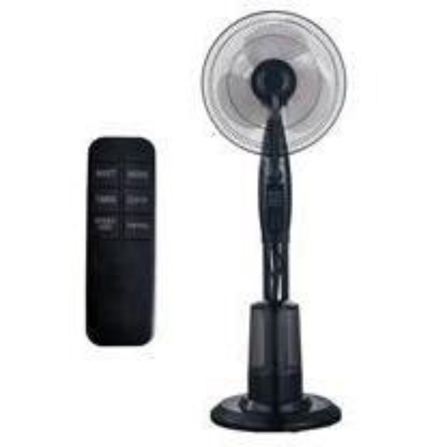 Alva Air 40cm Pedestal Mist Fan Black with remote