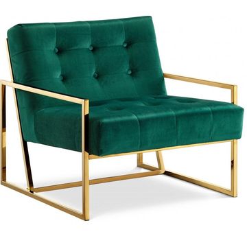 Velvet Accent Chair - NAVY BLUE