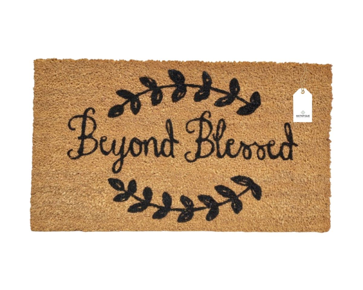 Matnifique Coir Design Doormat - Beyond Blessed 700 x 400 x 14mm