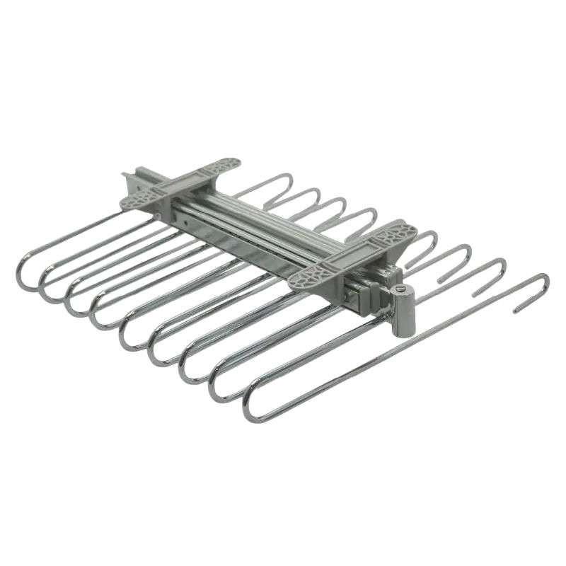 Trouser Holder Pull Out, Chrome Plated, 9 Bar