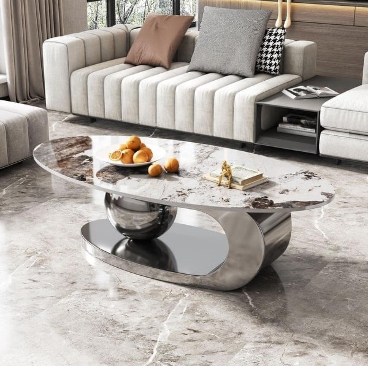 IG Furn - Lyra Luxury Coffee Table Silver