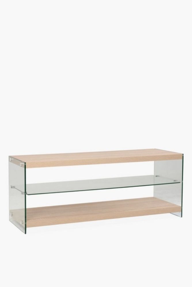 DALE PLASMA UNIT Modern Wood & Glass TV Stand