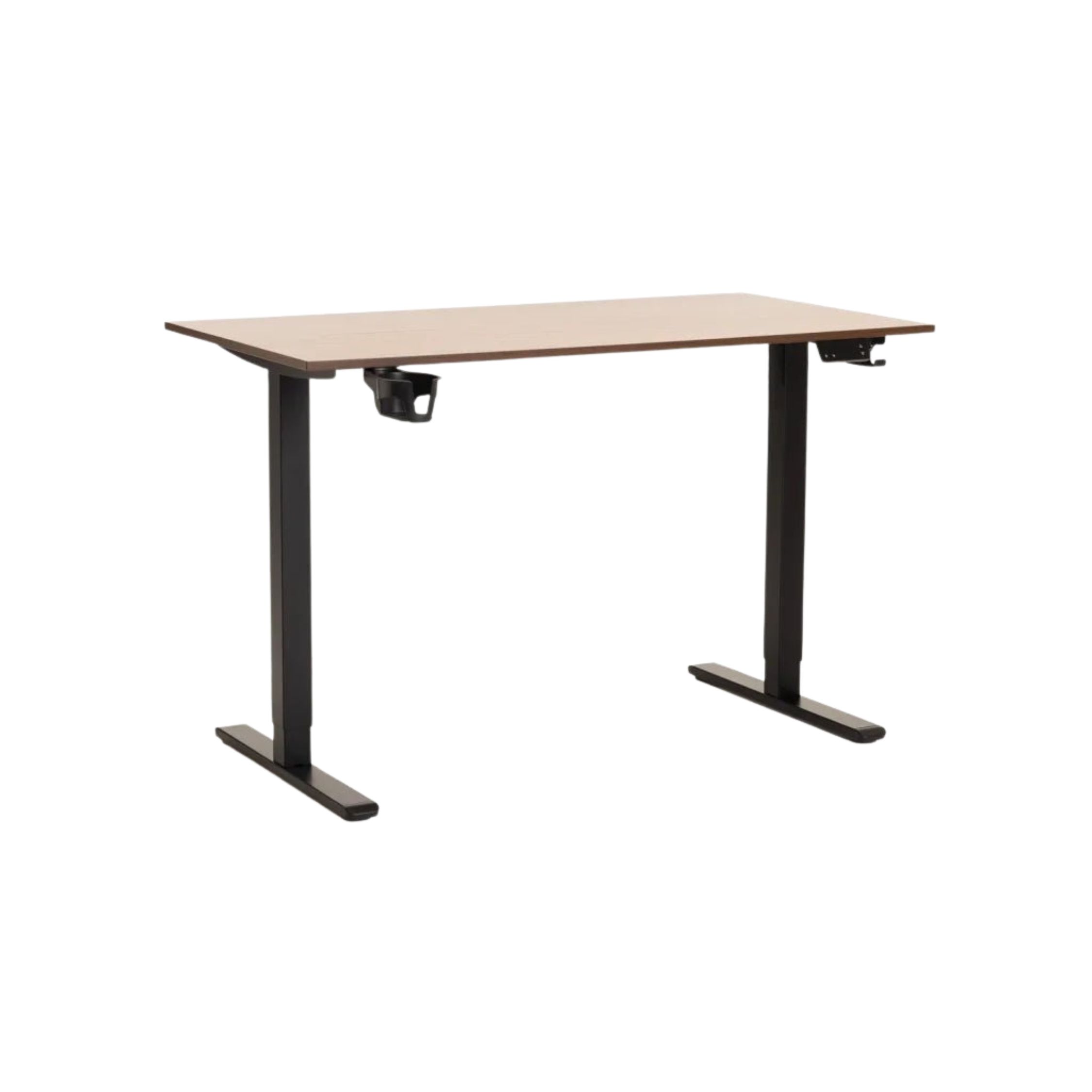 Electric Height Adjustable Standing Desk - Dark Walnut/Black