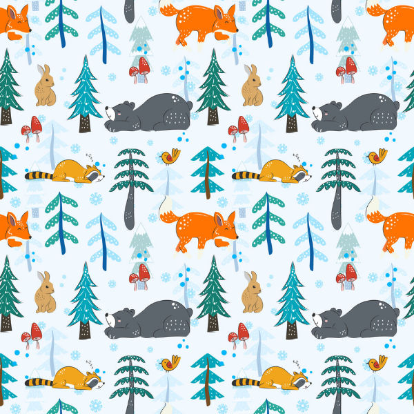 Forest Animals Wallpaper - Generic Pattern 10 - Large