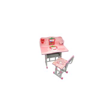 Premium Kids Reading And Dinning Desk With Chair - Pink