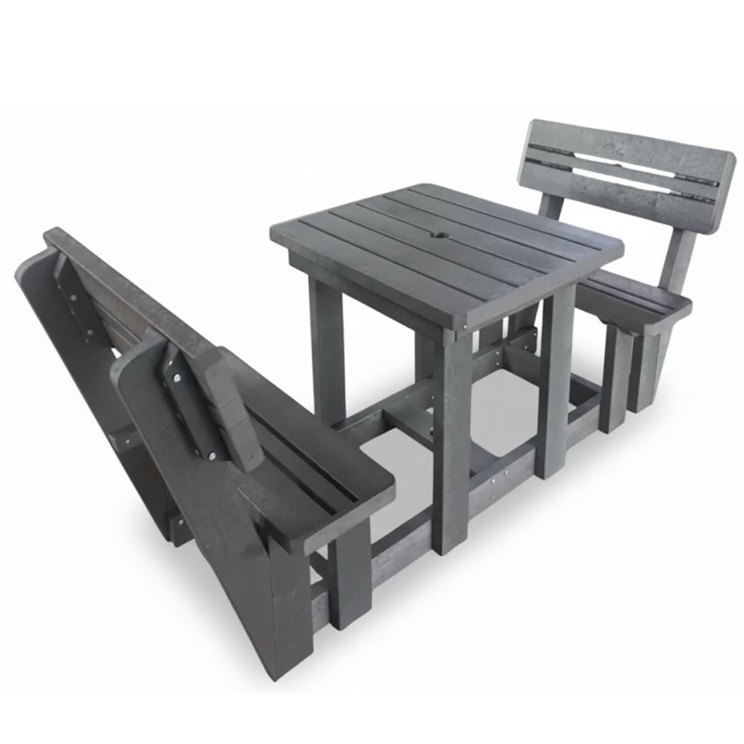 Recycled Plastic Picnic Table 2-Seater Plus Backs