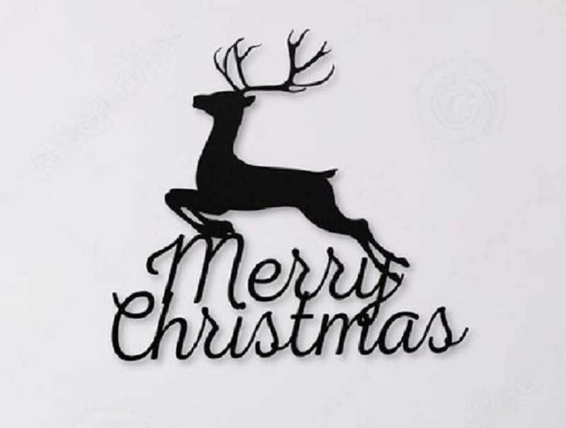 Christmas Reindeer Metal Wall Art