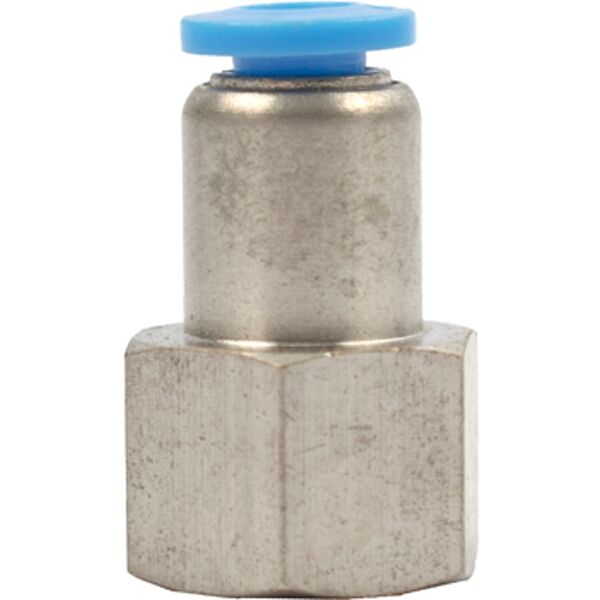 Pu Hose Fitting Straight Stud 4mm-1/8 F - 8 Pack