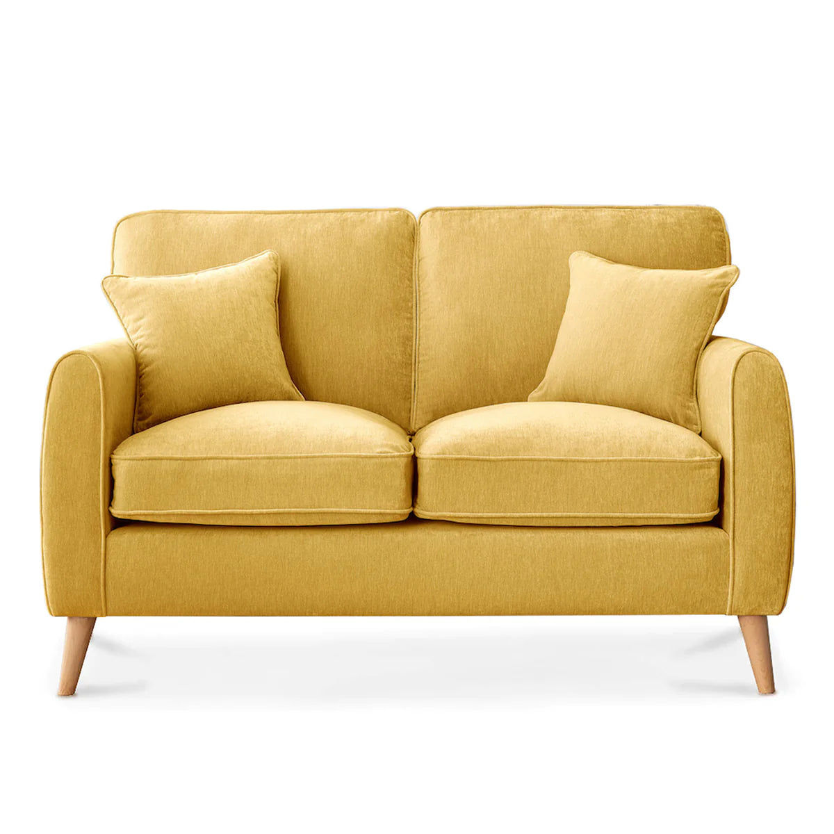 Amy Velvet 2 Seater Sofa /Couch - Yellow