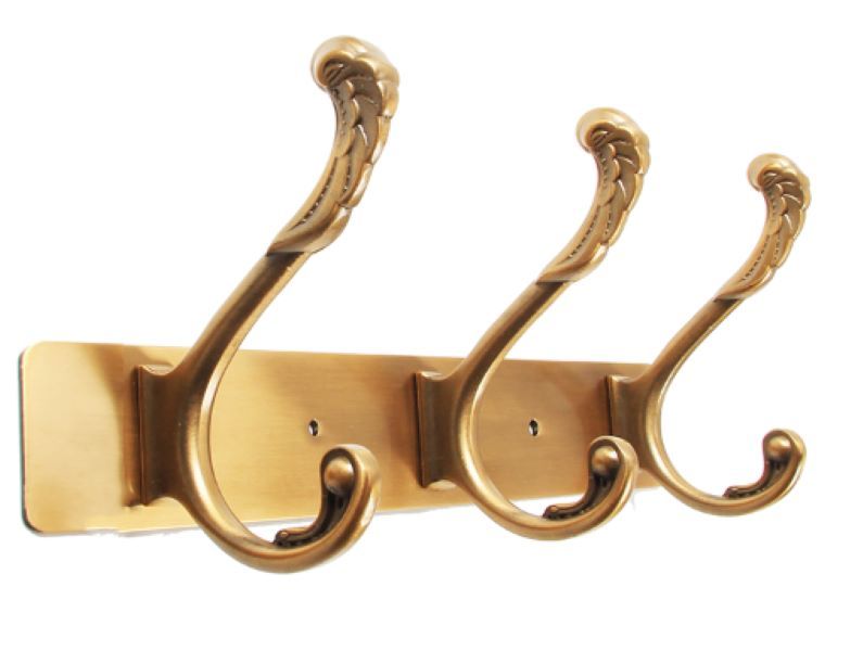 ANTIQUE BRASS WALL MOUNT ROB HOOK FOR BATHROOM, COAT, KEYS