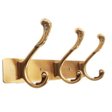 ANTIQUE BRASS WALL MOUNT ROB HOOK FOR BATHROOM, COAT, KEYS