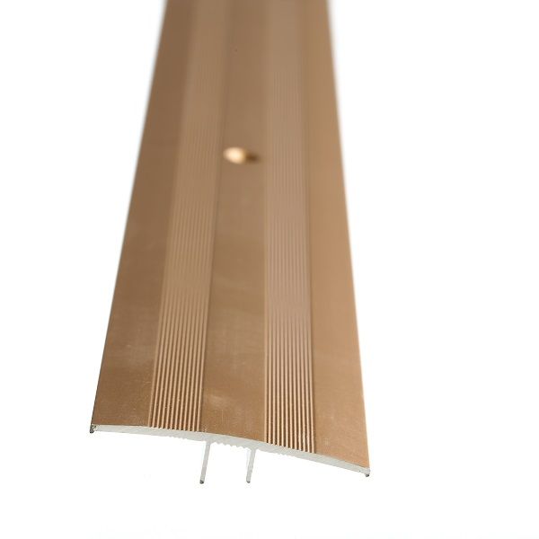 Aluminium T-Piece Door Strip Light Bronze Drilled 2500 x 44 Aluminium Door Strip