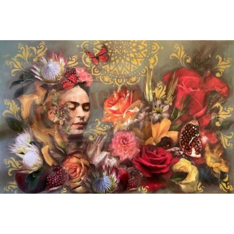 Decoupage Tissue Paper Frida