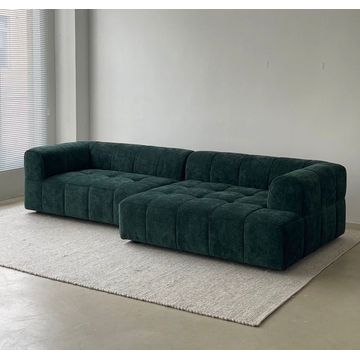 DecorMama Kuba Curved Modular Couch &ndash; Deep Seat Comfort Sofa