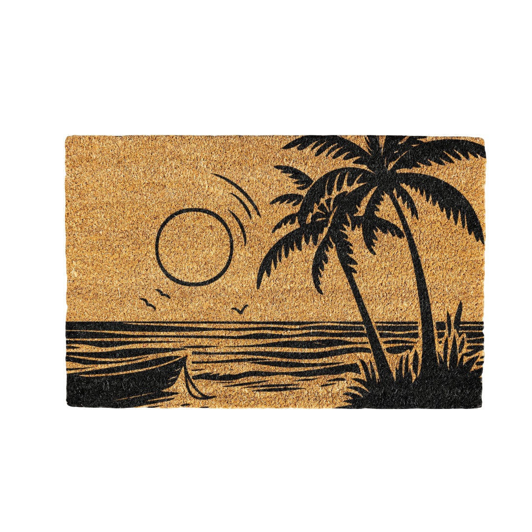 Beach Design 2A Coir Doormat Design 700 x 400 mm