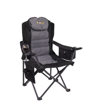 OZtrail Big Boy Cooler Arm Chair Black 220kg