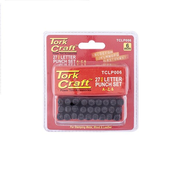 Tork Craft - Letter Punch Set 6mm A-Z Black Finish - 2 Pack