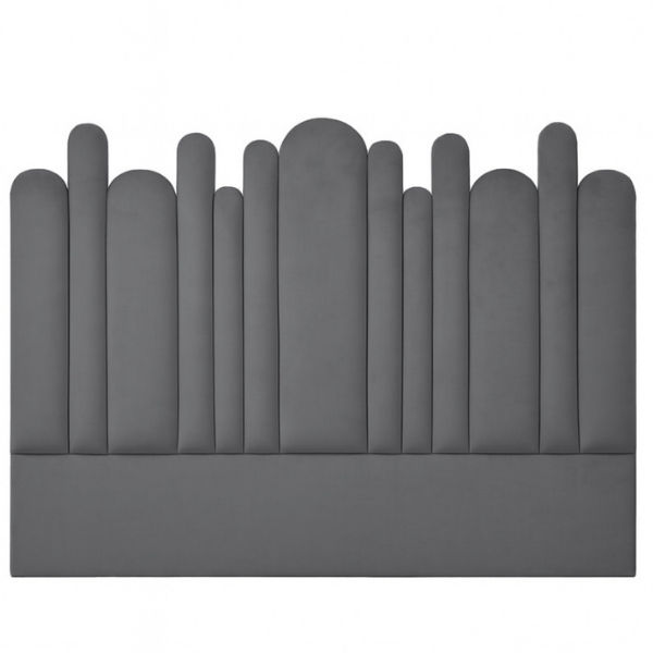 Yardley Artisty Velvet Overlap Headboard Only King Taupe