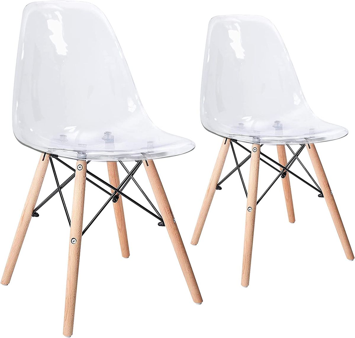 Lucid Cafe Chair Set – Transparent and Stylish