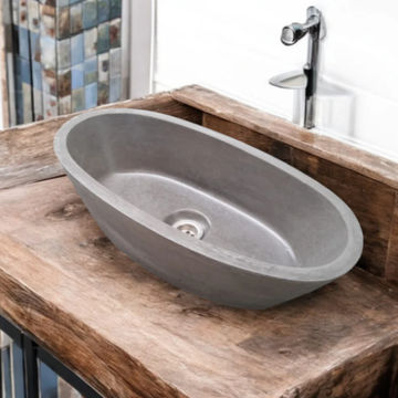 Calypso Charcoal Bespoke Concrete Basin/Sink  56x29.5x15cm