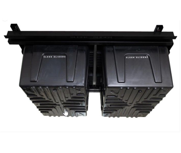 Sleek Sliders 2 x containers with a load capacity of 16 kg per box.