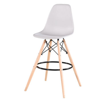 GOF Furniture - Kim High Counter Kitchen Bar Stool, White