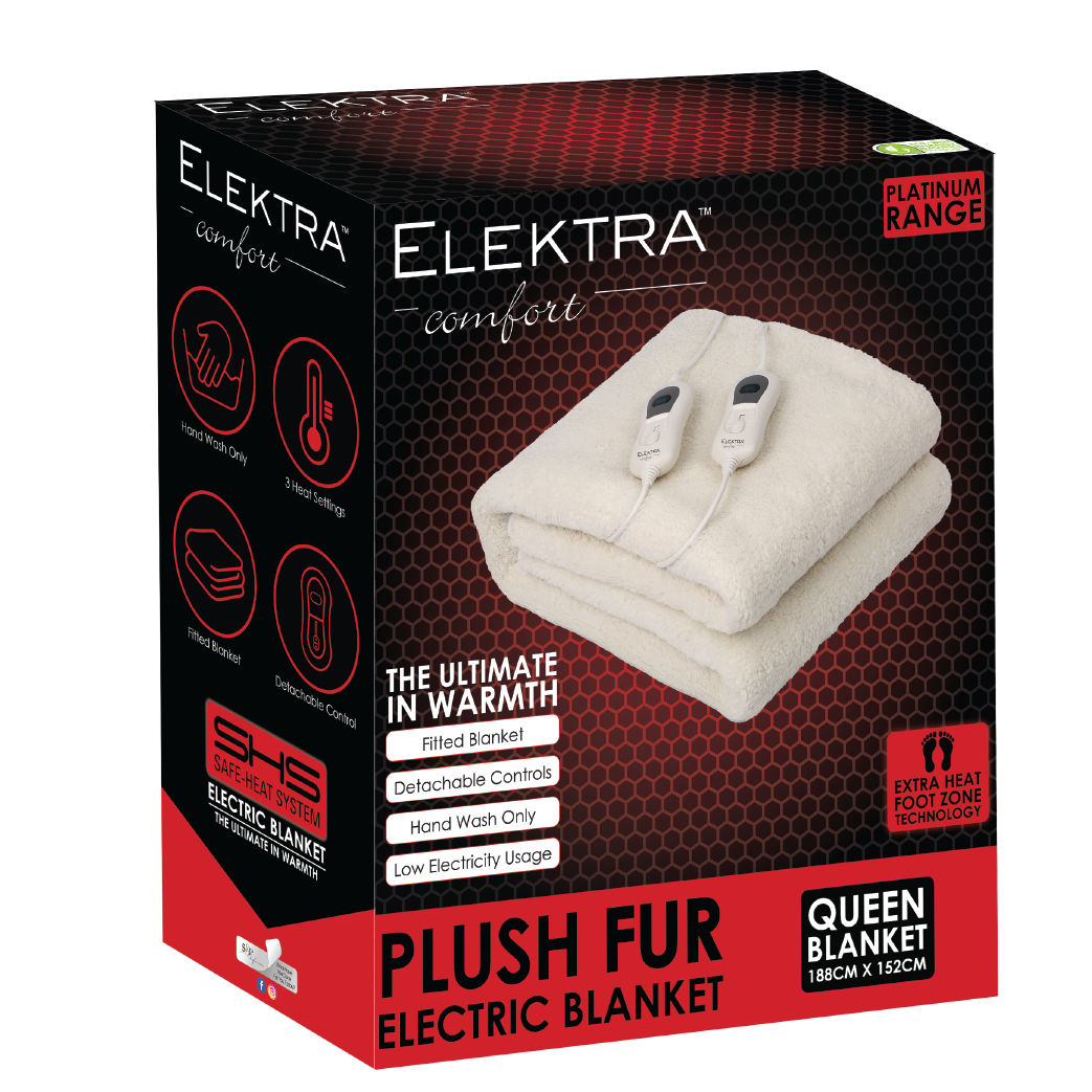 PURE PLEASURE - 3/4 DOUBLE TIE-DOWN ELECTRIC BLANKET 110x150