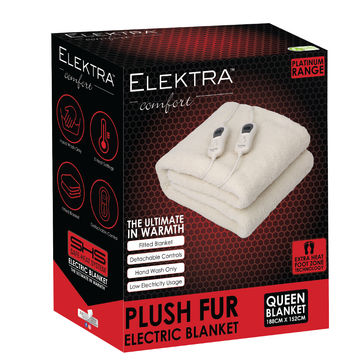 Electric Blanket Queen Acrylic Fur Fitted