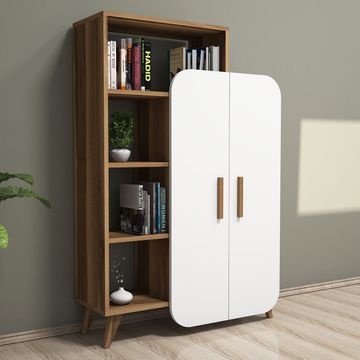 Bookshelf Form - Walnut, White