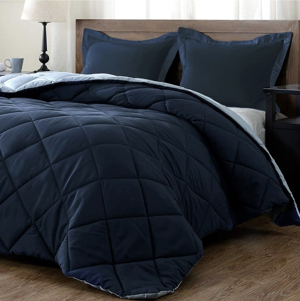Comforter Set Navy/Blue Queen